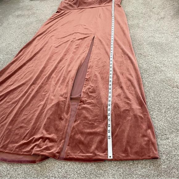 NWT Jenny Yoo Velvet Maxi Dress English Rose Size 24 - Picture 13 of 15